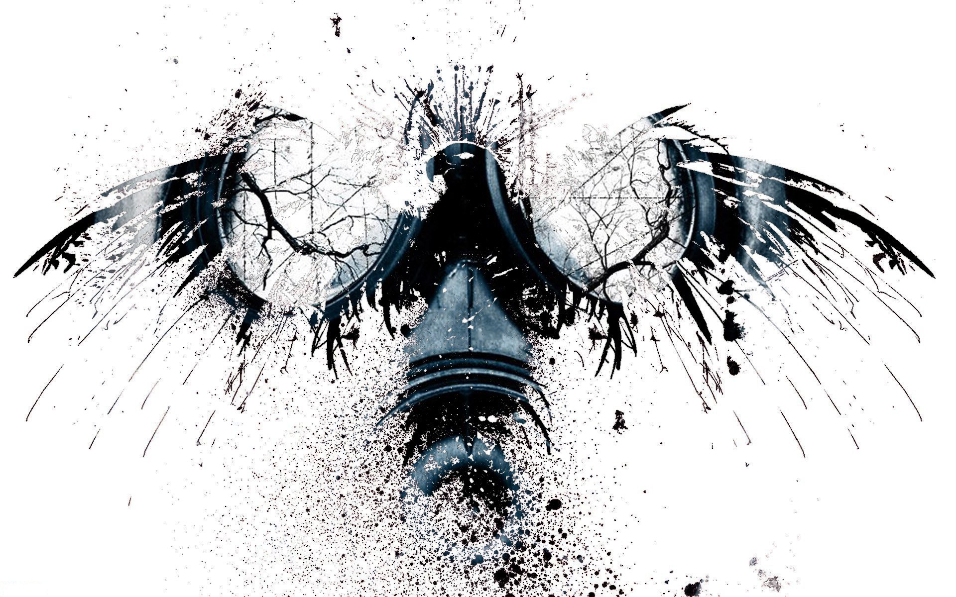 splattered eagle logo art