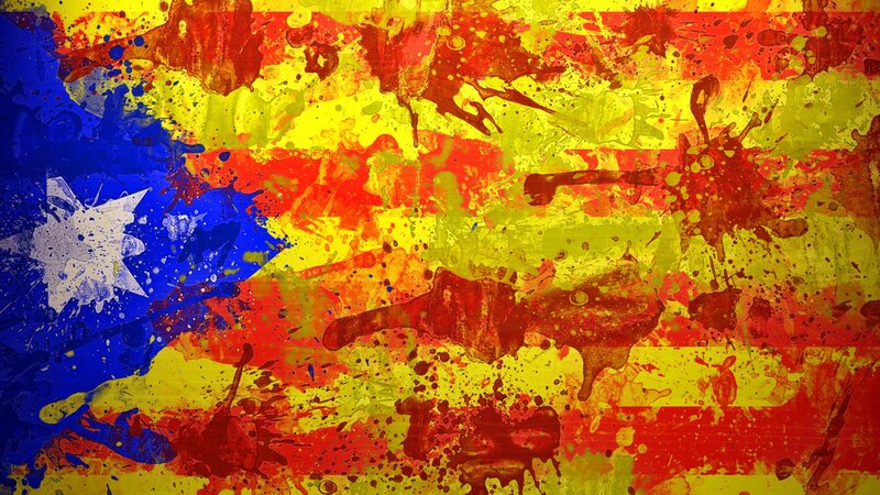 Splattered Flag Design — Red