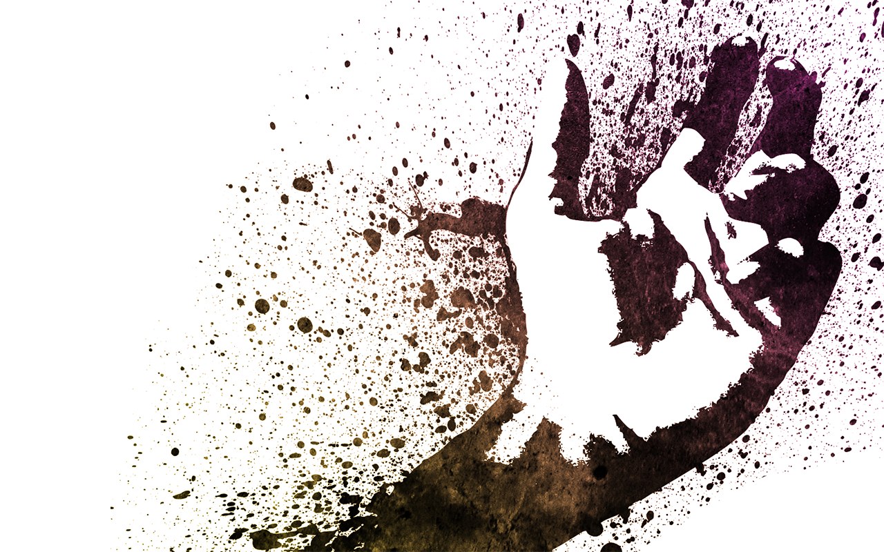 splattered handprint art