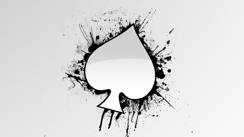 splattered spade symbol