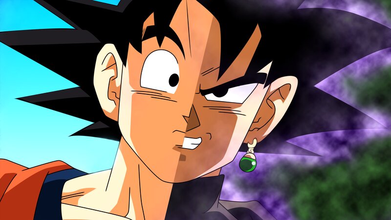 Split-face Anime Character — Orange