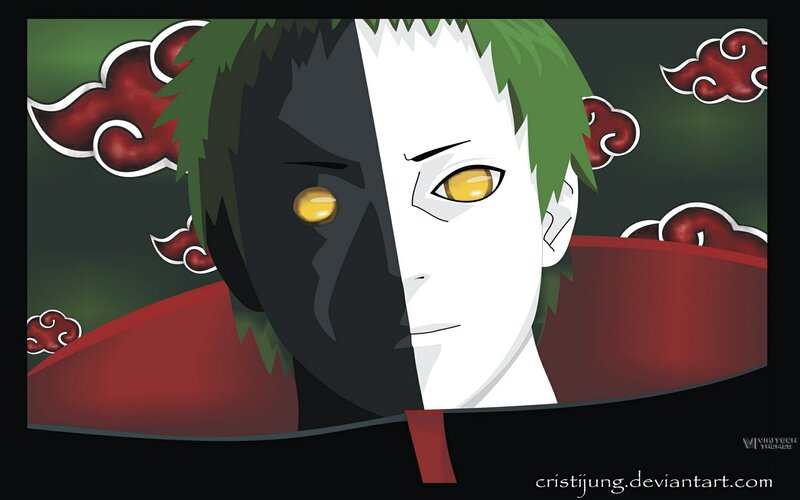 Split-face Character Portrait — Black