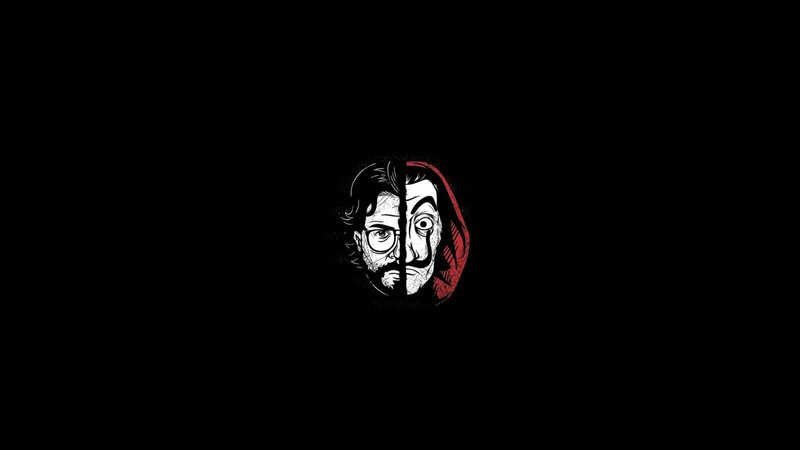 Split Face Illustration — Black, Dramatic