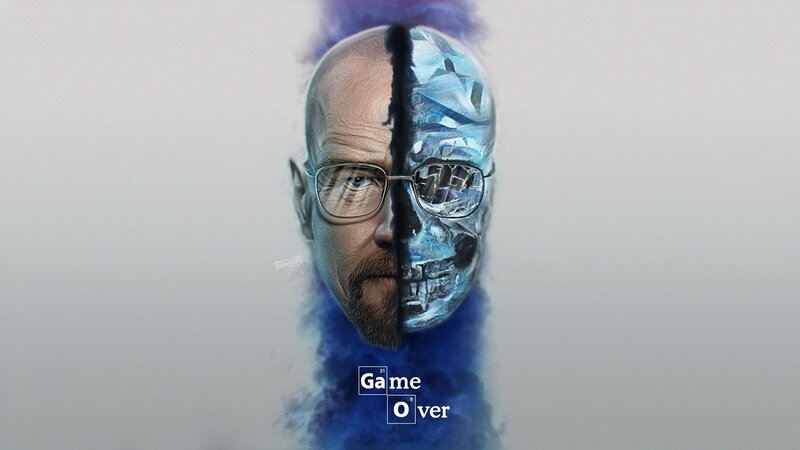 Split Face of a Man