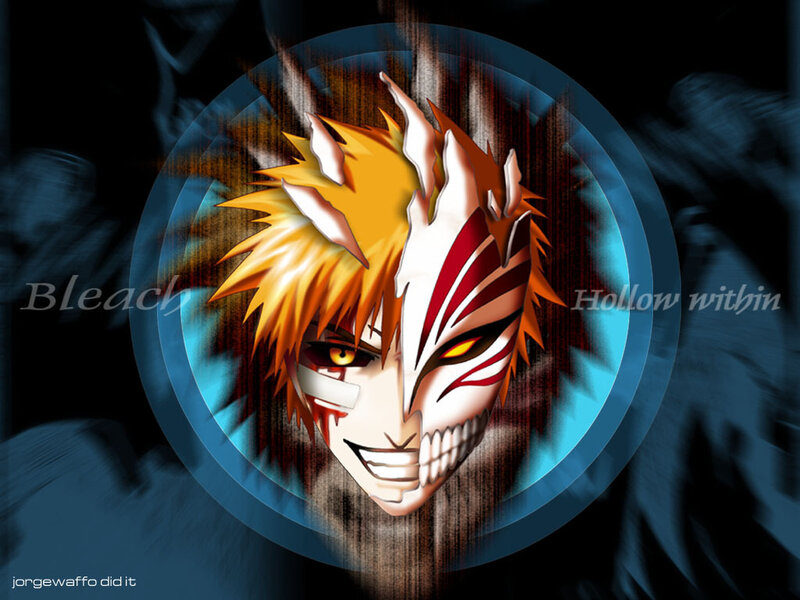 Split Face of Anime Character — Blue