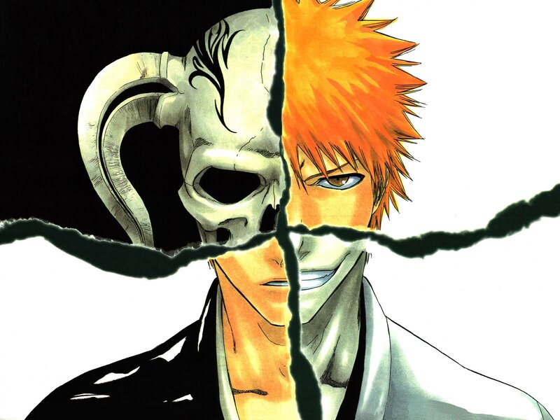 Split Face of Anime Character — Orange