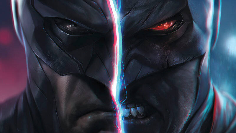 Split Face of Batman