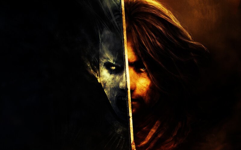 Split Face of Character — Black