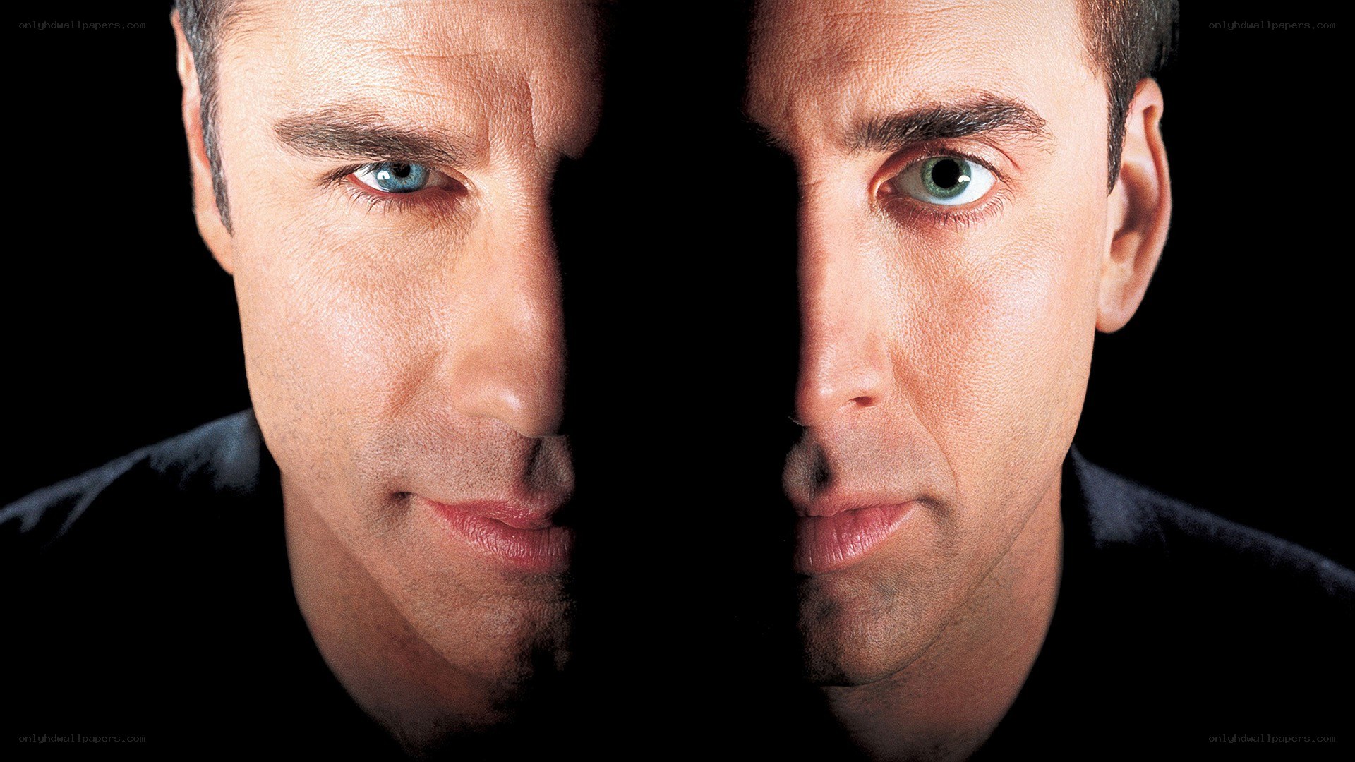 split face portrait of a man