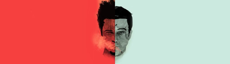 Split-face Portrait — Red, Dramatic