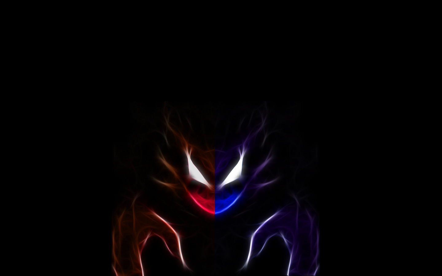 split glowing mask design