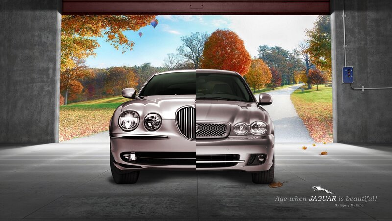 Split Jaguar Car