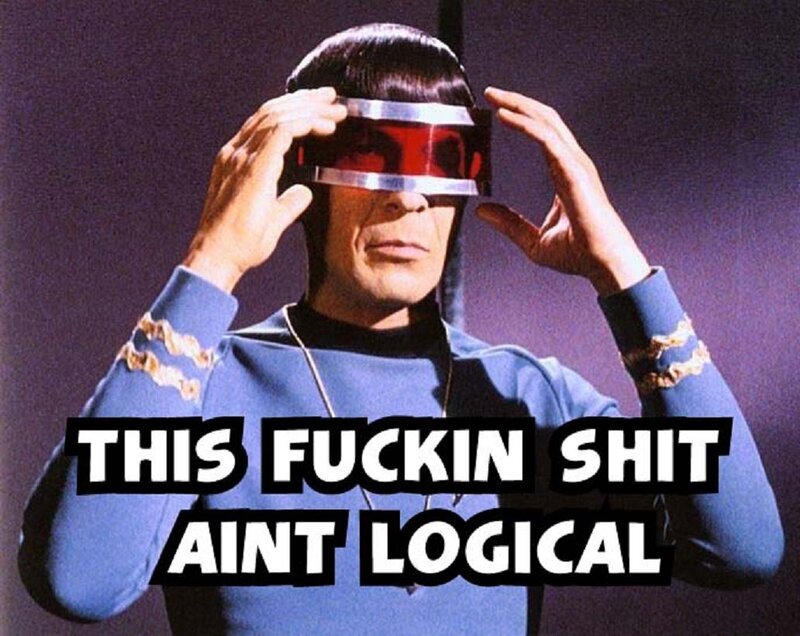 Spock adjusting visor