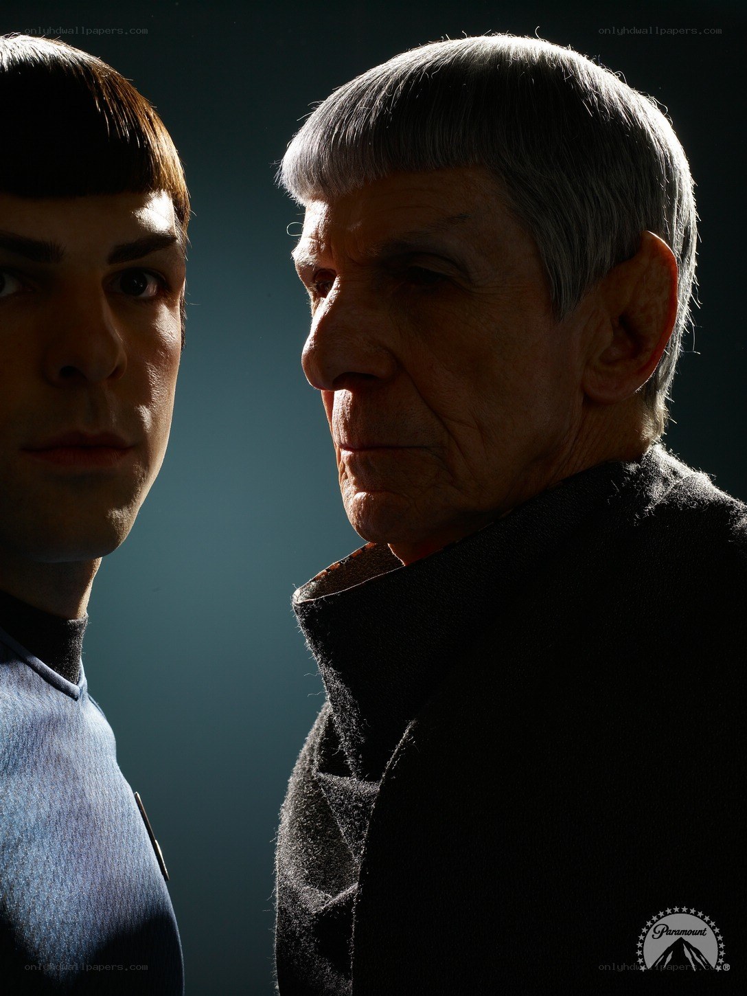 Spock and older Spock portrait