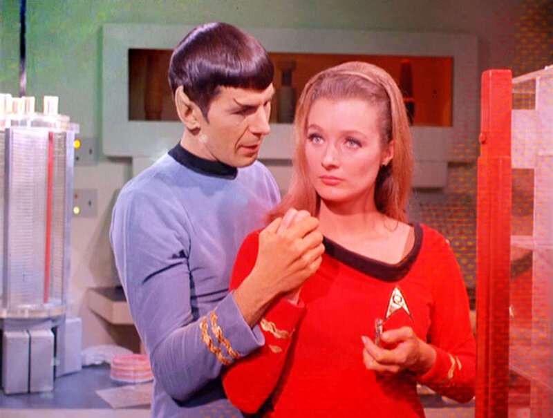 Spock and Uhura in a starship