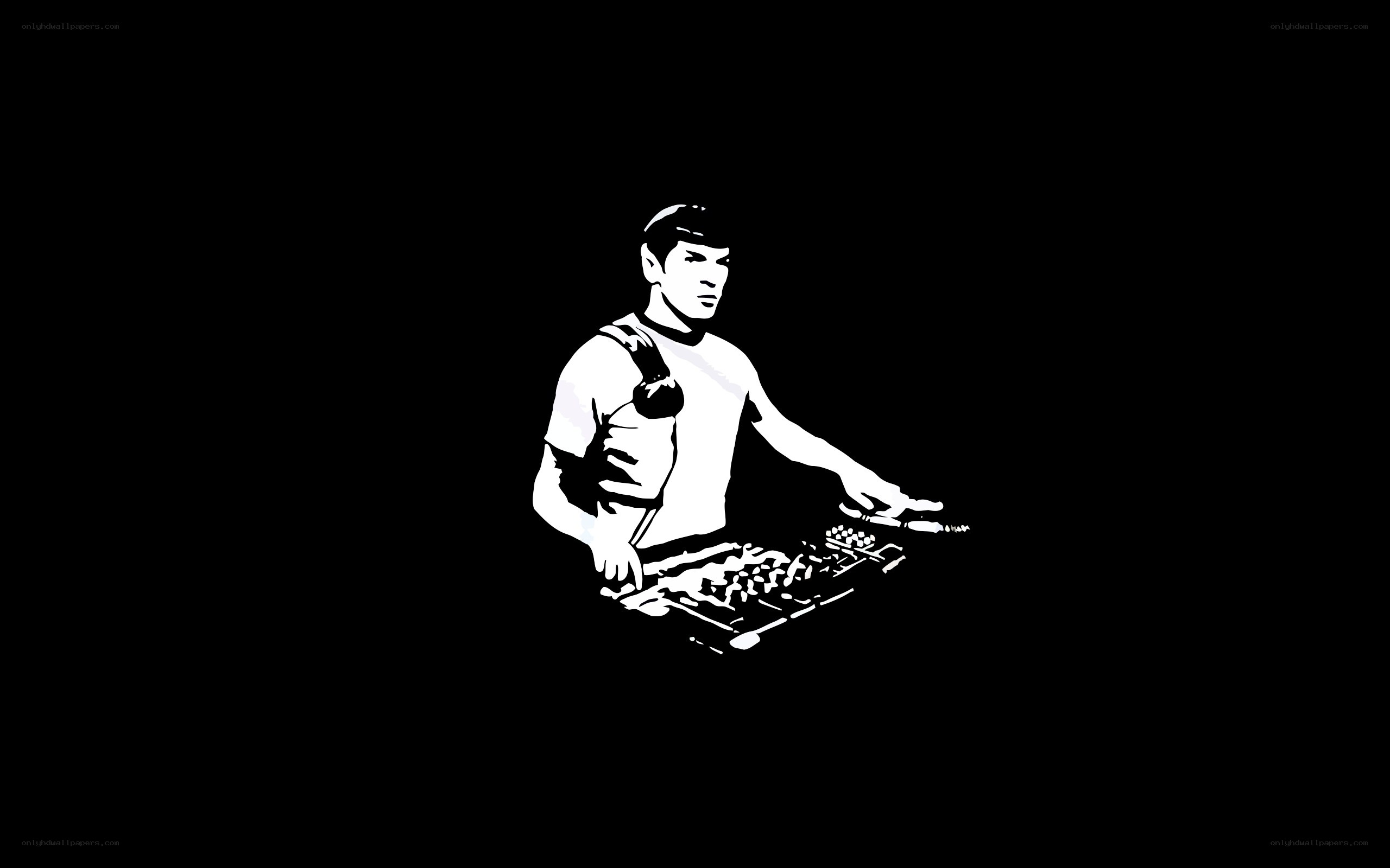 Spock DJ at turntables