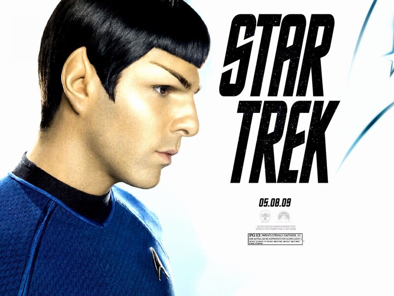 Spock in Blue Uniform — Dramatic, Photograph, Text