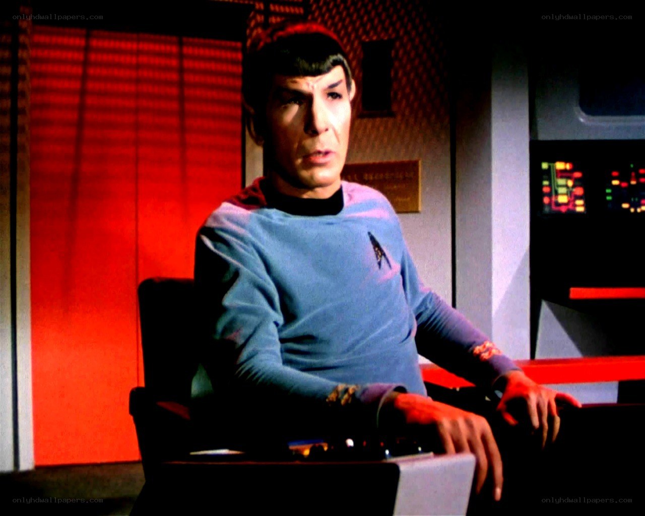 Spock in the starship bridge