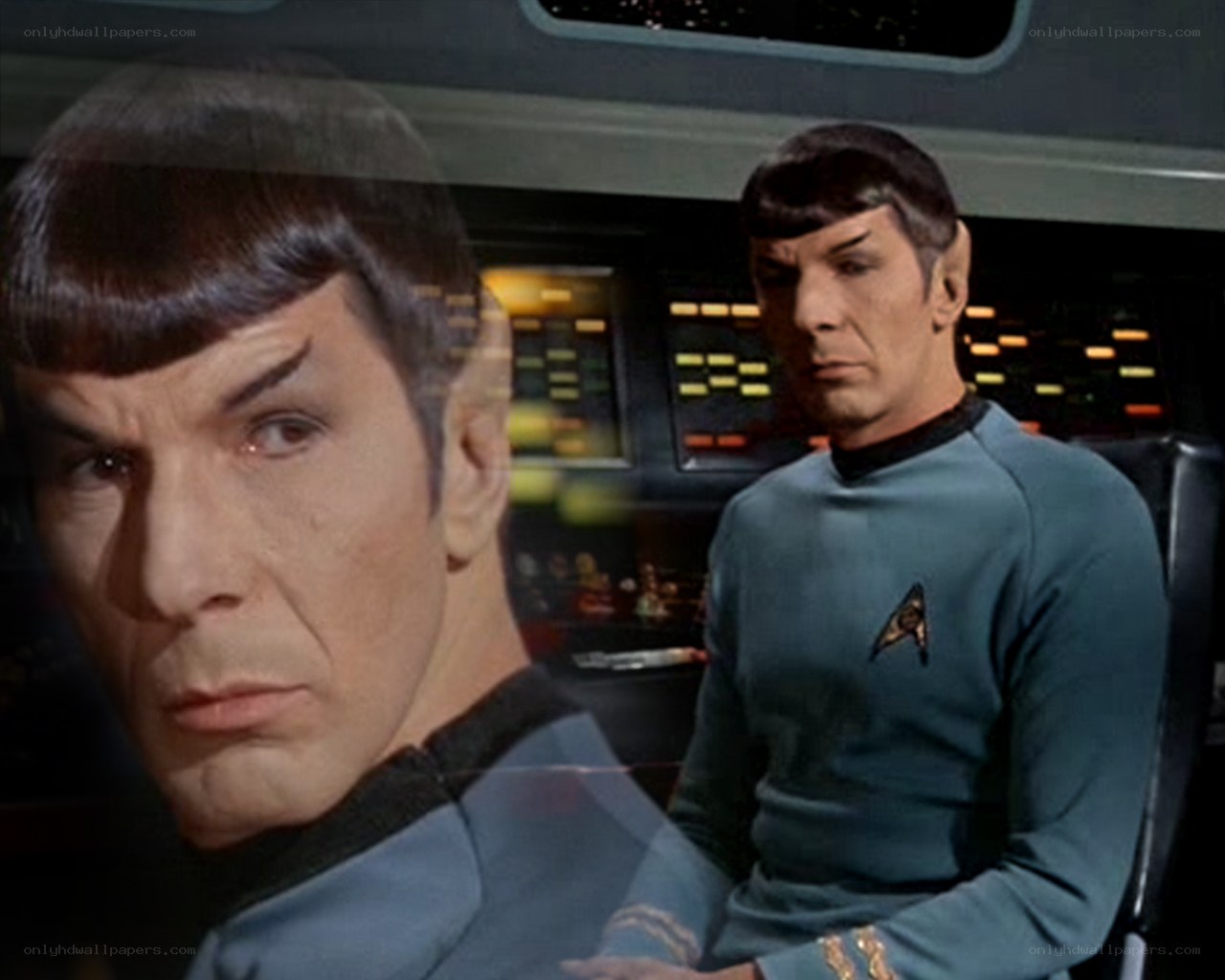 Spock in the starship bridge
