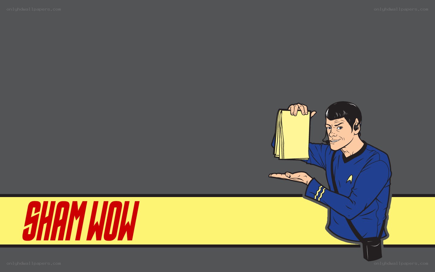 Spock with a yellow folder
