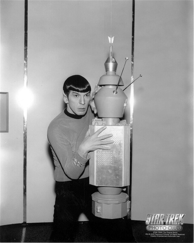 Spock with robot prop