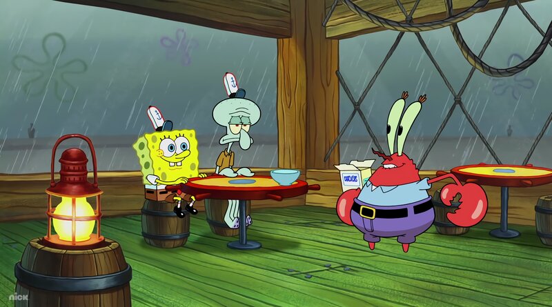 Spongebob and Friends in Restaurant