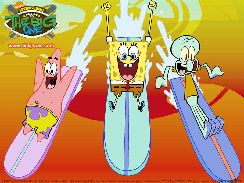 Spongebob and Friends Surfing — Yellow