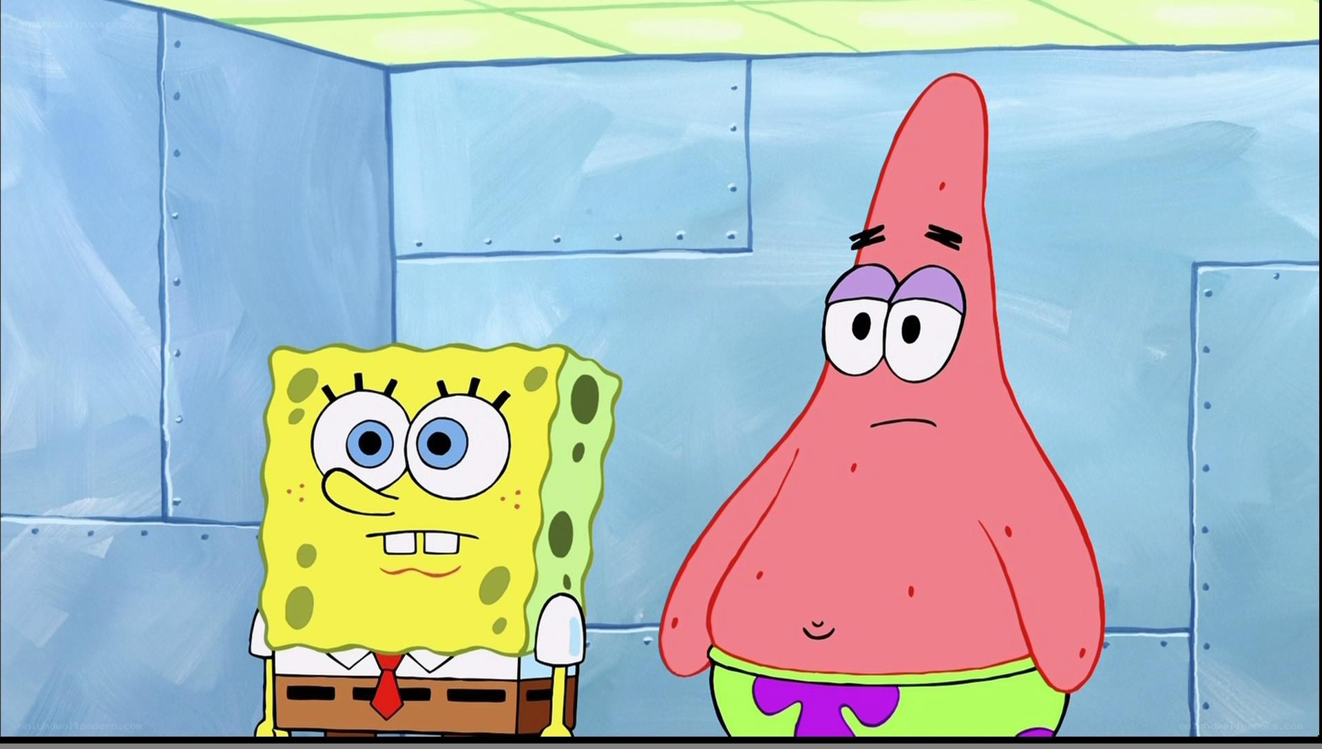 SpongeBob and Patrick in a room