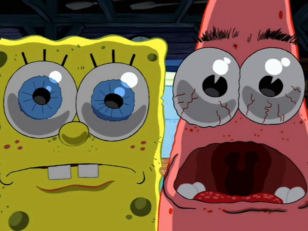 SpongeBob and Patrick in shock