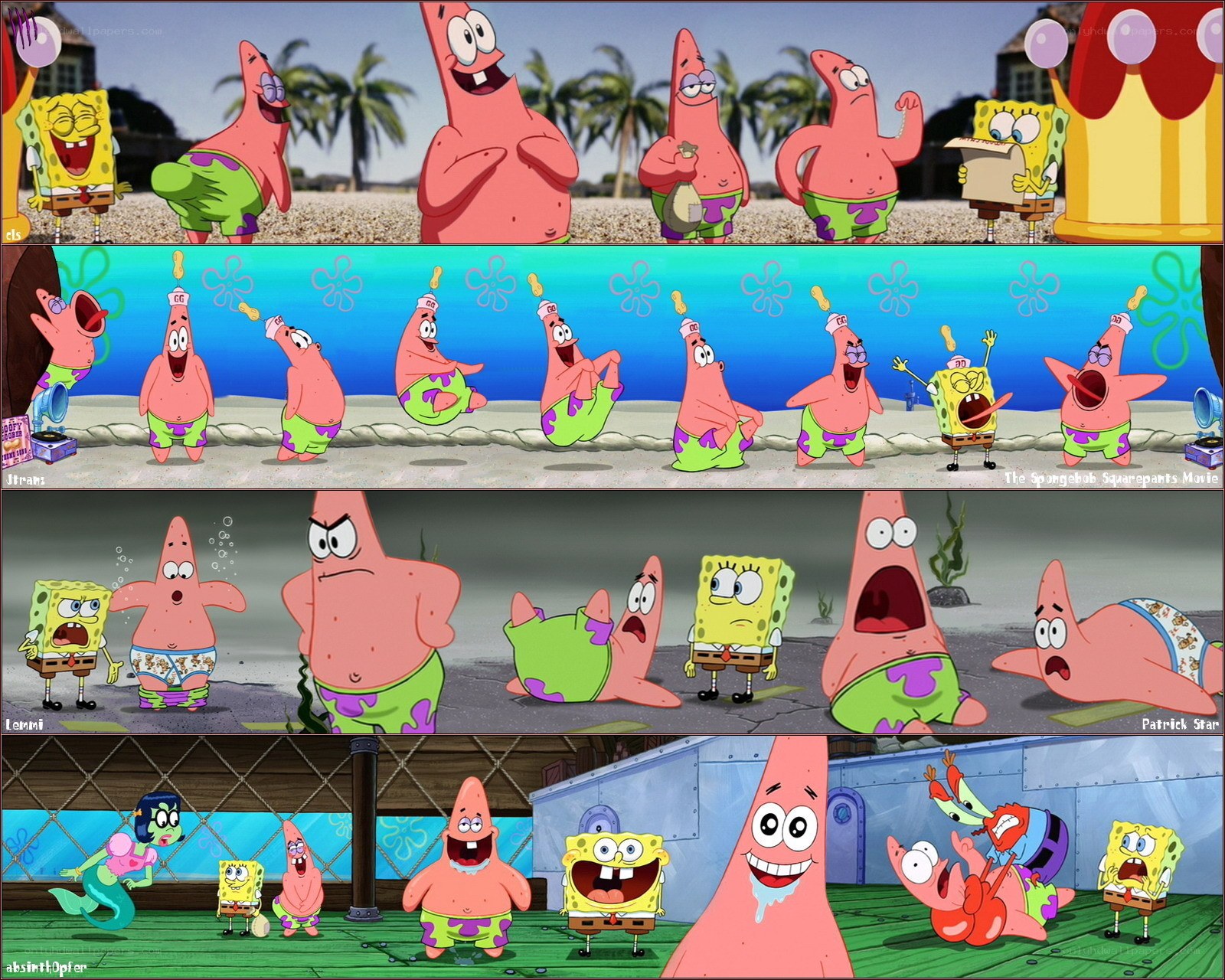 SpongeBob and Patrick movie scenes