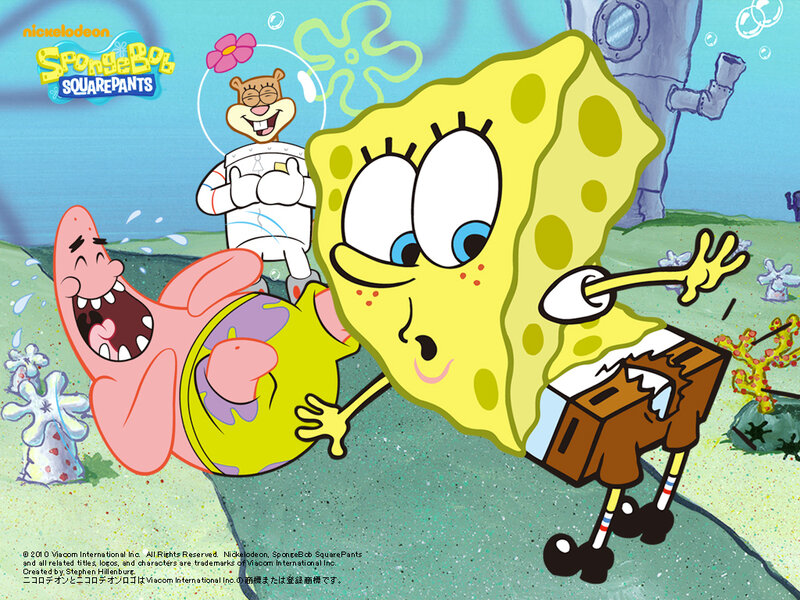 SpongeBob and Patrick playing