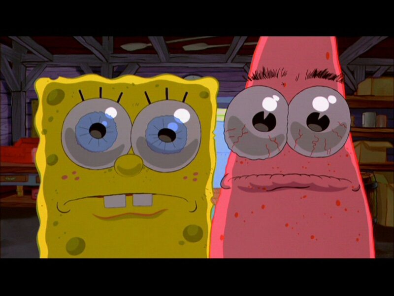 SpongeBob and Patrick scared