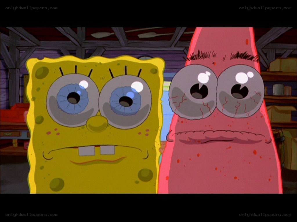 SpongeBob and Patrick scared
