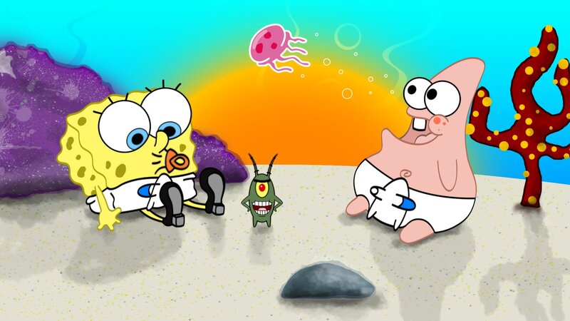 Spongebob and Patrick Underwater — Yellow