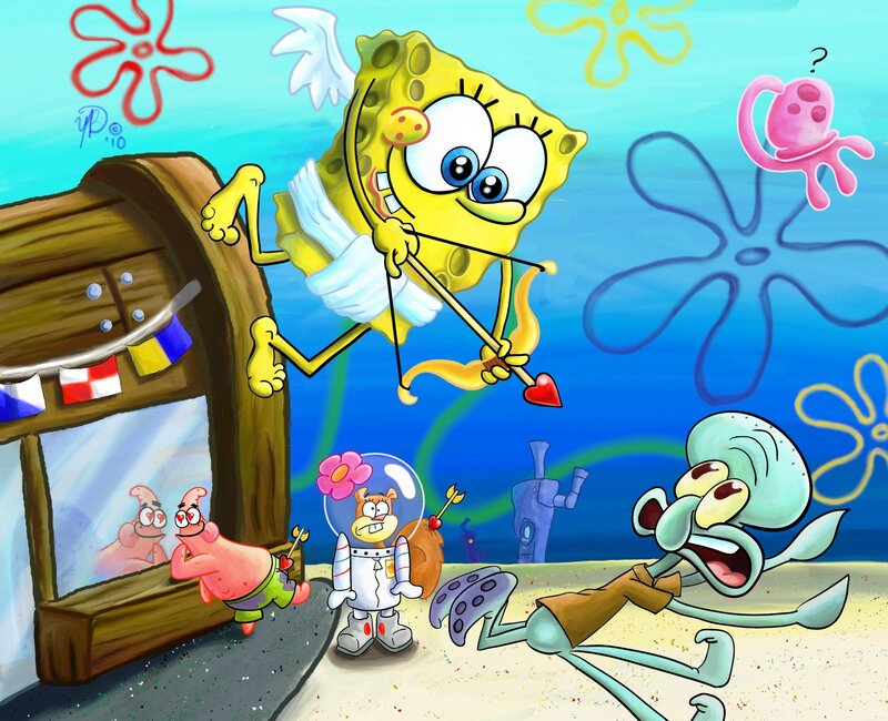 SpongeBob as Cupid