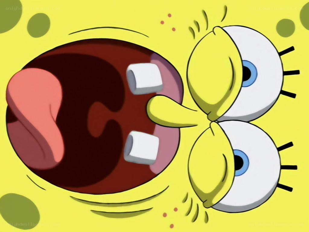 SpongeBob eating a Krabby Patty