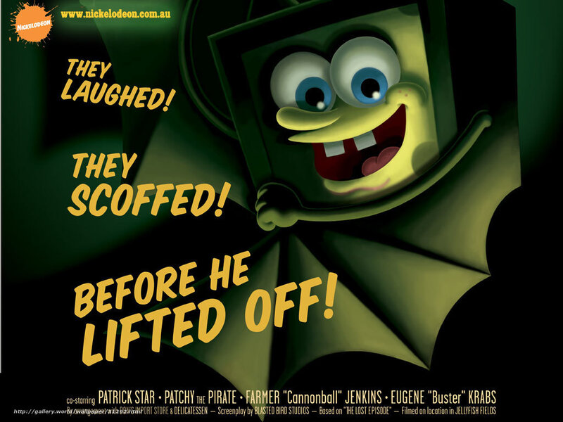 SpongeBob in a bat costume