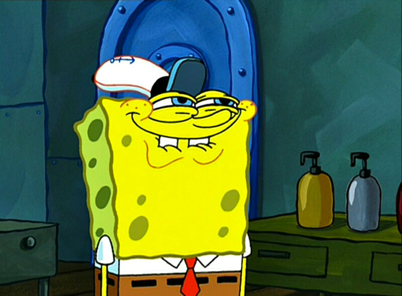 SpongeBob in a cap