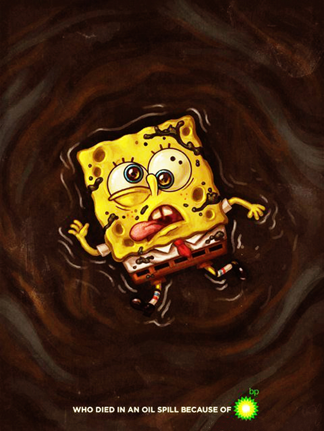 SpongeBob oil spill protest