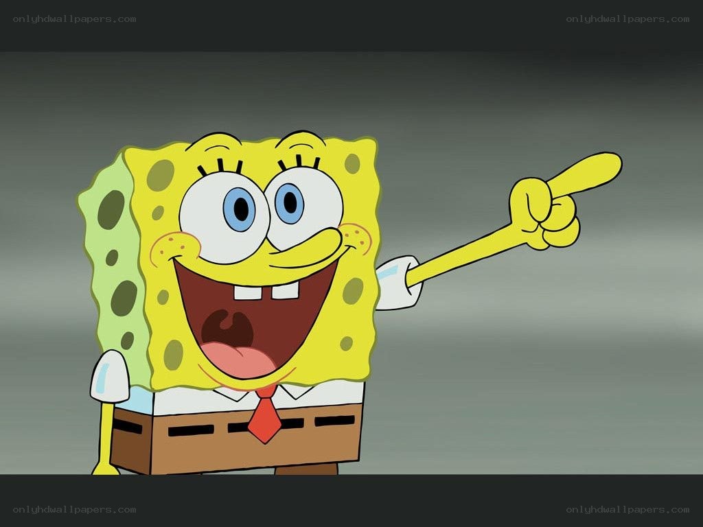 SpongeBob pointing excitedly