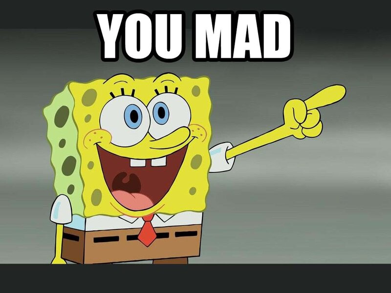 SpongeBob pointing meme