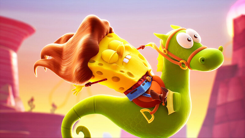 Spongebob Riding Seahorse