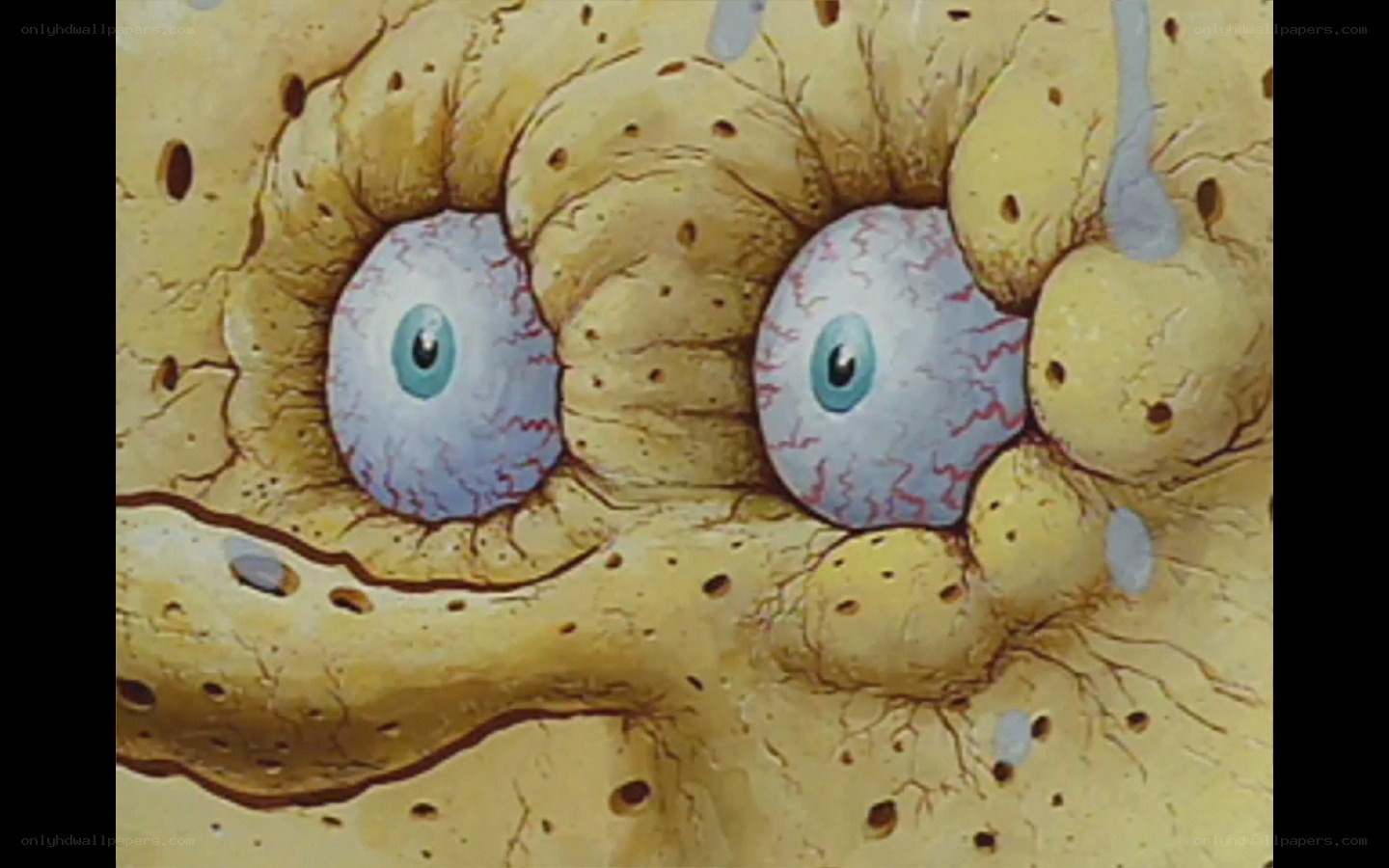 spongebob's eyes in sand