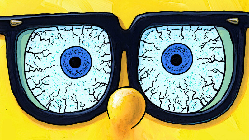 spongebob's tired eyes