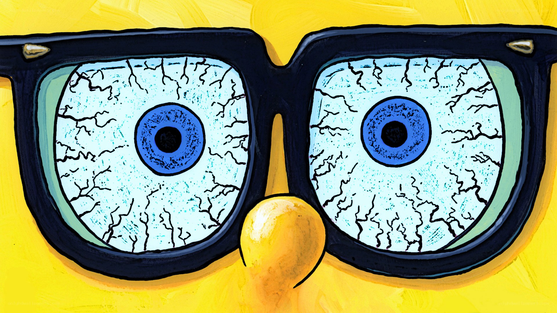 spongebob's tired eyes