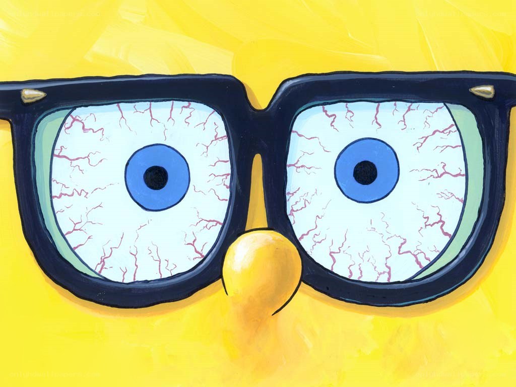 SpongeBob's wide eyes