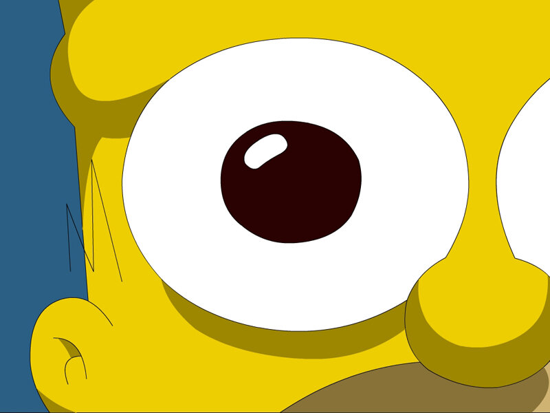 spongebob squarepants eye close-up