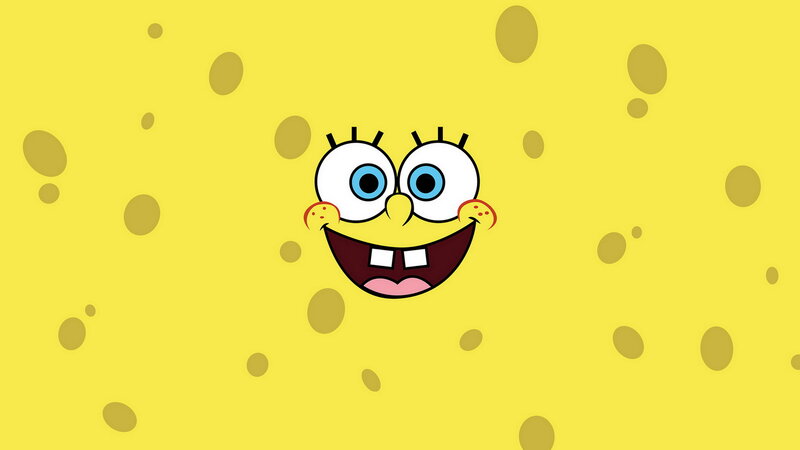 Spongebob Squarepants Face — Yellow, Happy, Cartoon