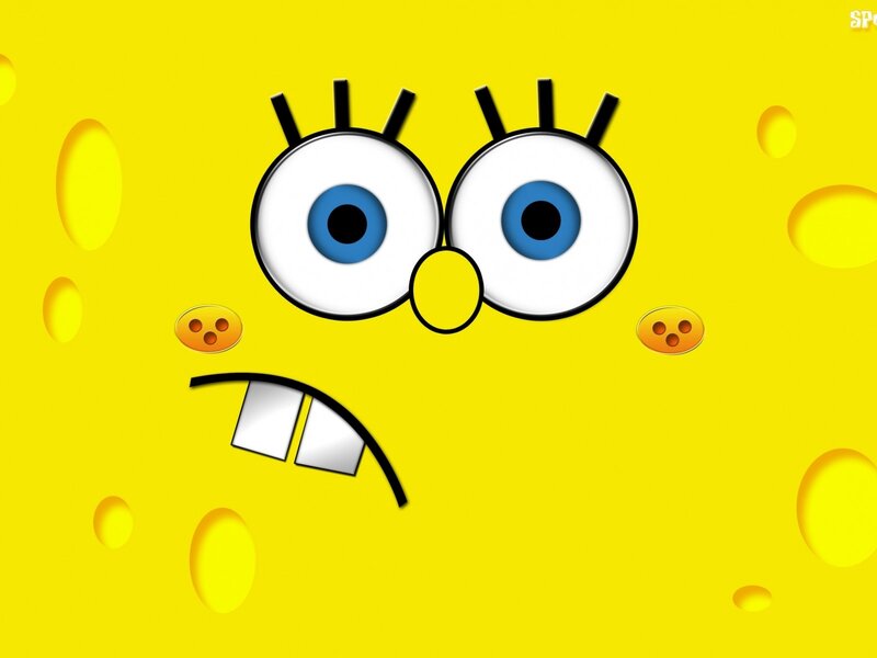 Spongebob Squarepants Face — Yellow, Playful, Digital Art, Eyes, Nose, Mouth