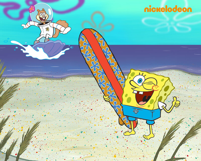 Spongebob Squarepants on Beach